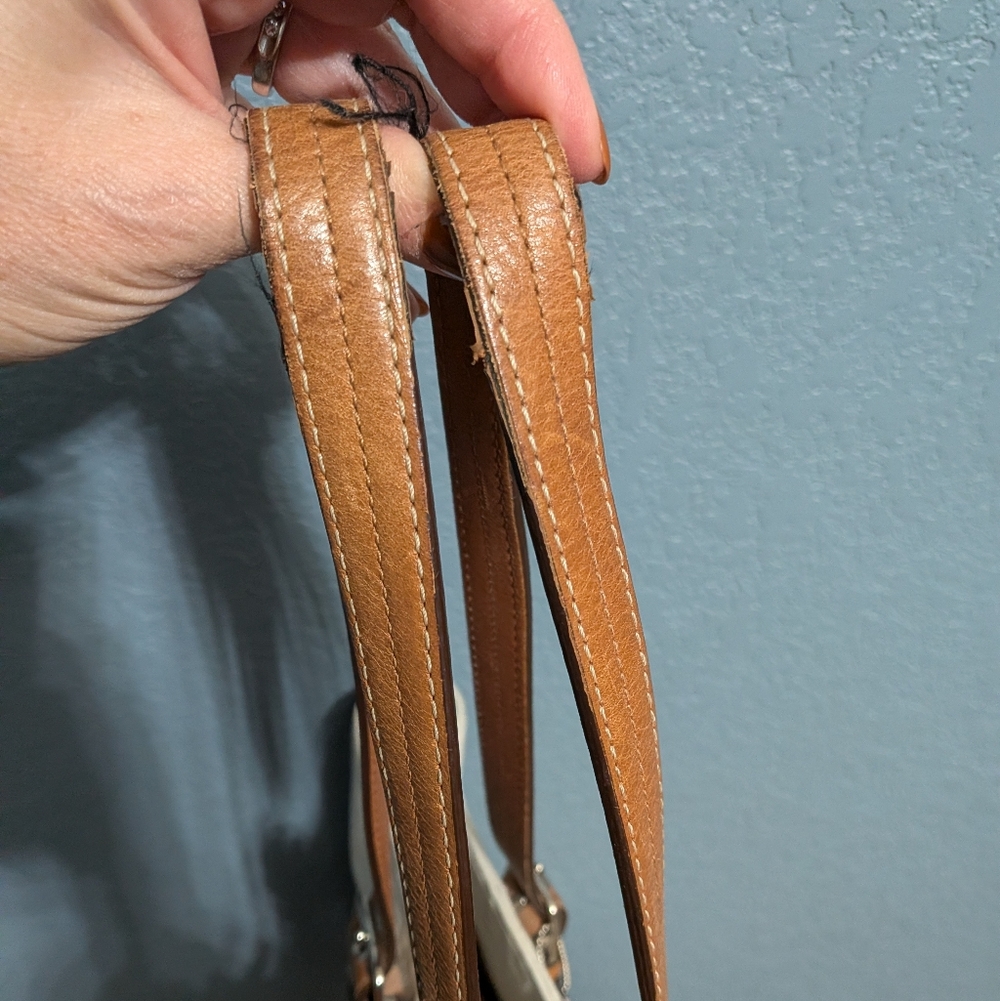 Coach White and Brown Tote Bag - Picture 9 of 11